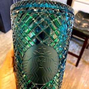 Starbucks Grande Green Jewel Jeweled Christmas Tumbler BNWT